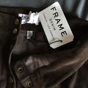 FRAME SUEDE MINI SKIRT